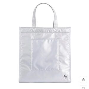 Lug Runner Metallic Silver Tote Bag